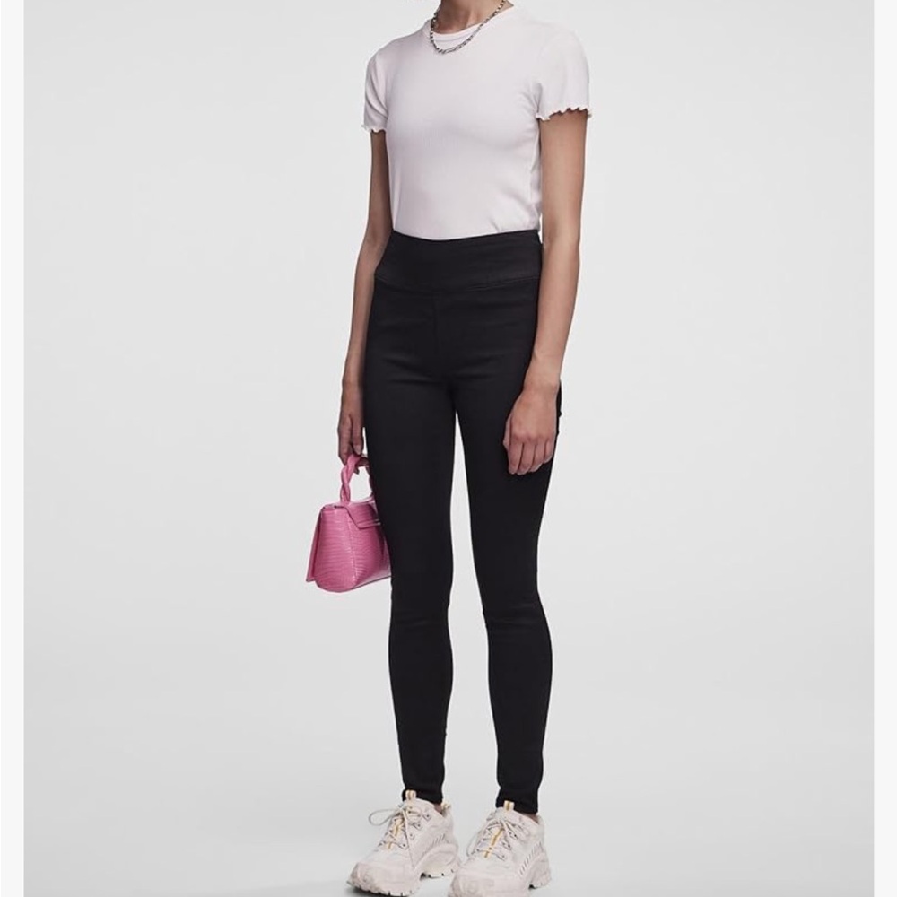PIECES Women's Pchighwaist Betty Jeggings Black/Noos Skinny Jeans